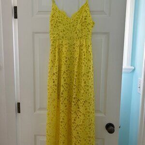 Yellow lace summer dress